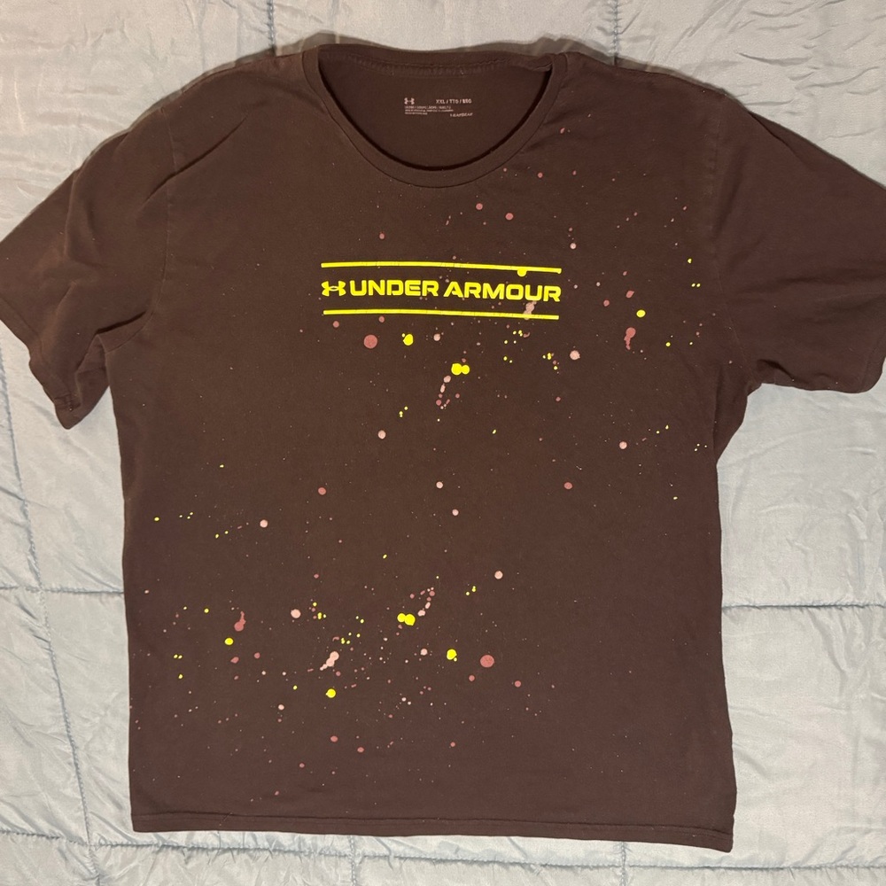Under Armour Men’s Black Graphic Paint Splatter T-Shirt Size XXL